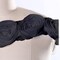1 Yard 3D Swirled Rose Lace Trim Black Floral Design 3 Inch wide